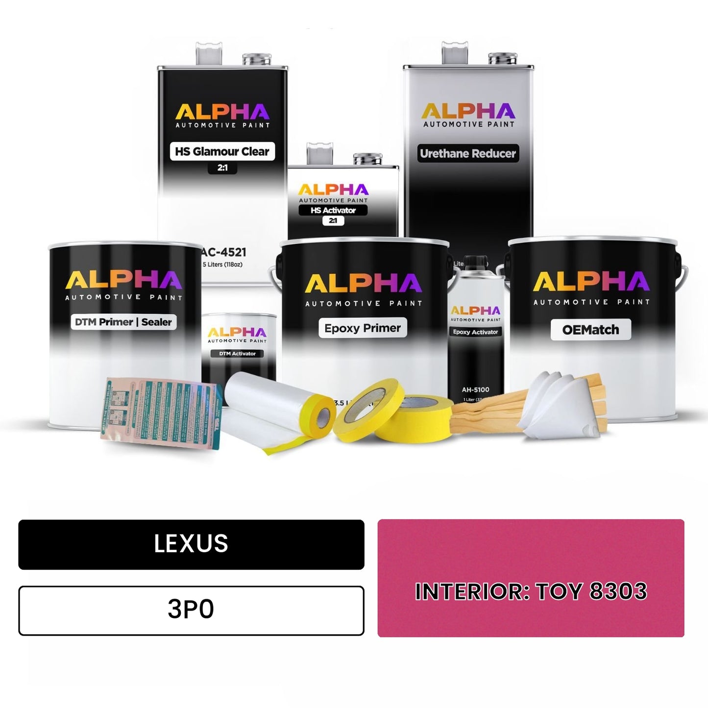 LEXUS INTERIOR: TOY 8303 3P0 OEMatch Vehicle Paint Kit