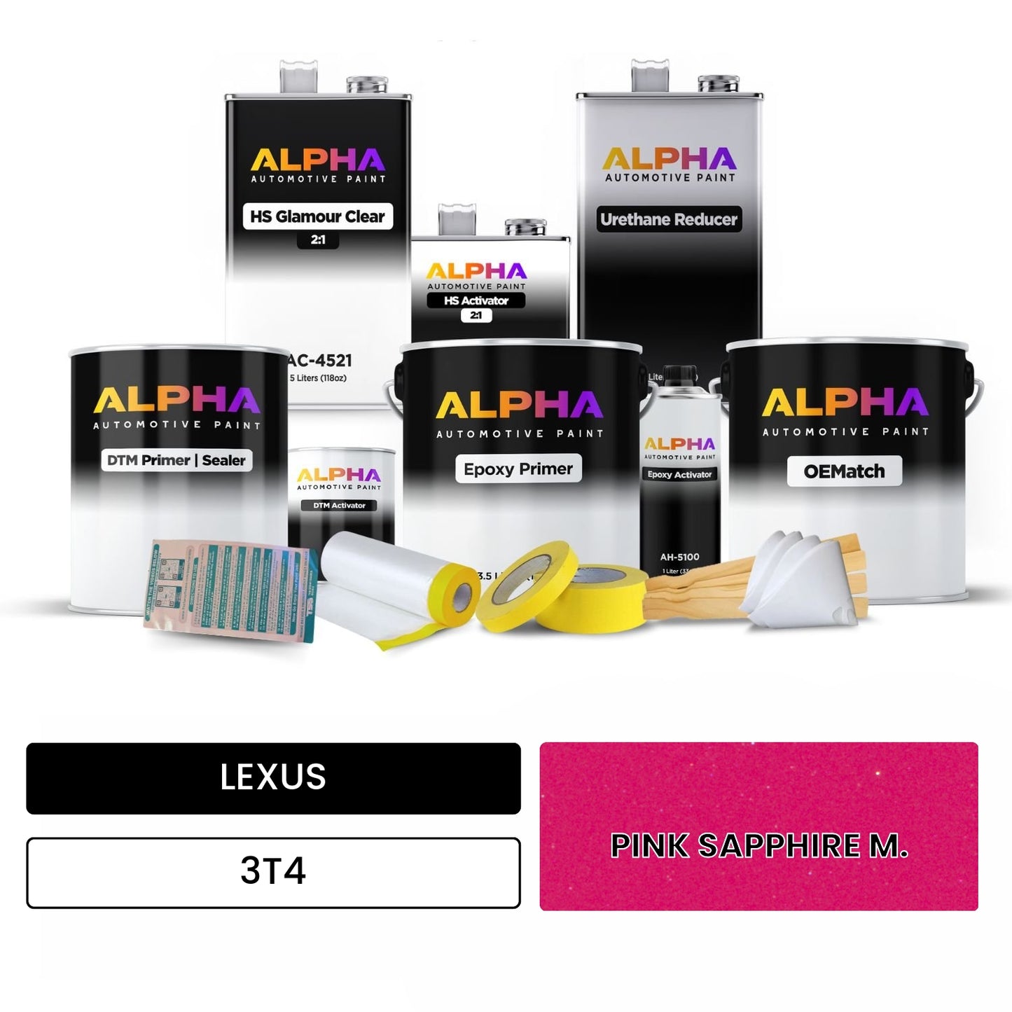 LEXUS PINK SAPPHIRE M. 3T4 OEMatch Vehicle Paint Kit