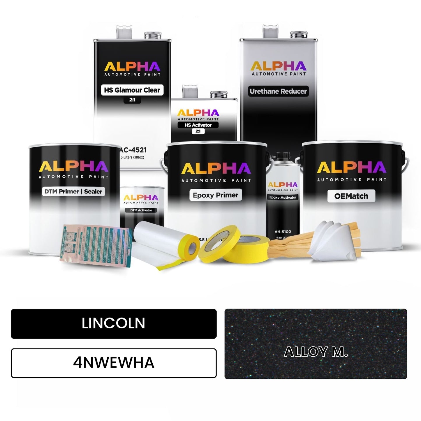 LINCOLN ALLOY M. 4NWEWHA OEMatch Vehicle Paint Kit