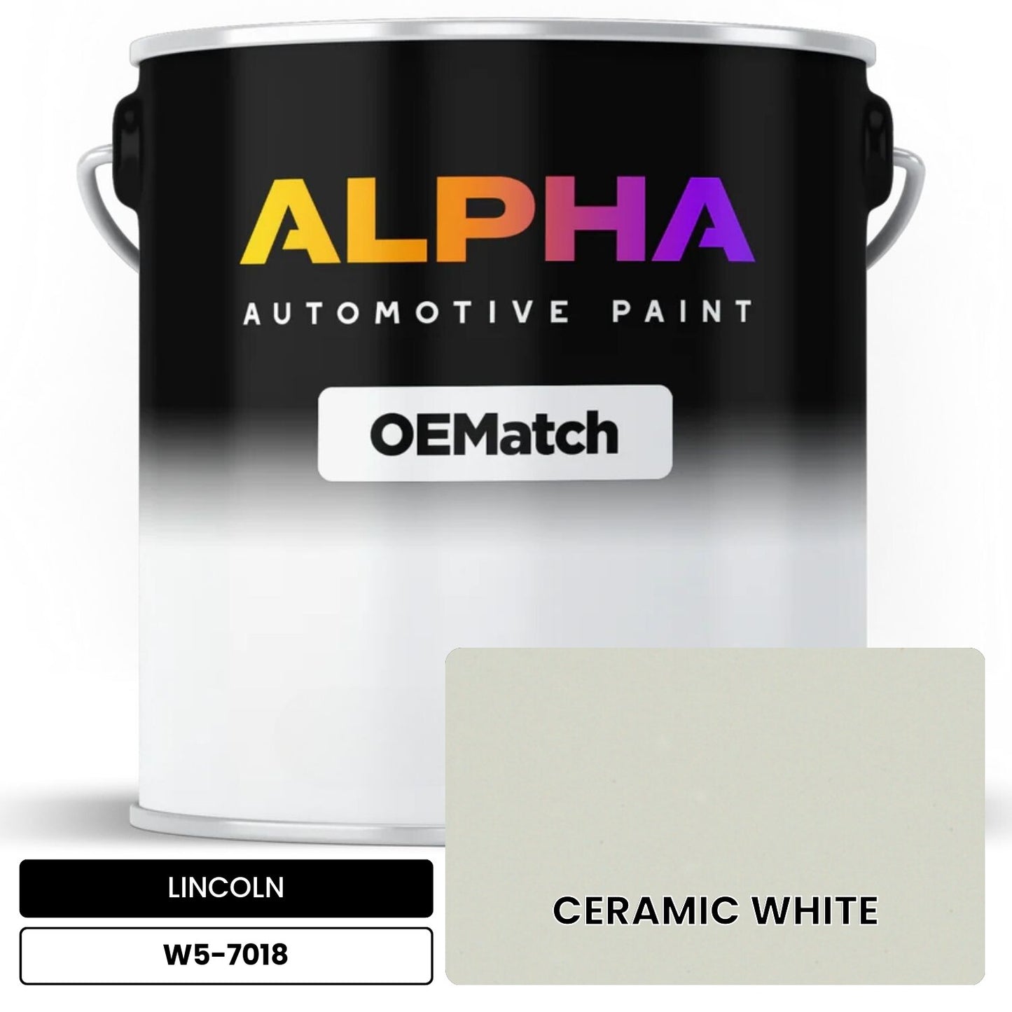 LINCOLN CERAMIC WHITE W5-7018 OEMatch Basecoat
