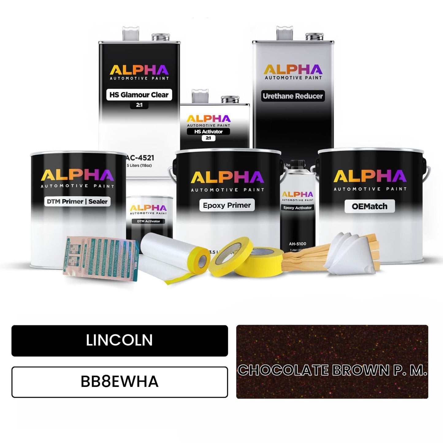 LINCOLN CHOCOLATE BROWN P. M. BB8EWHA OEMatch Vehicle Paint Kit