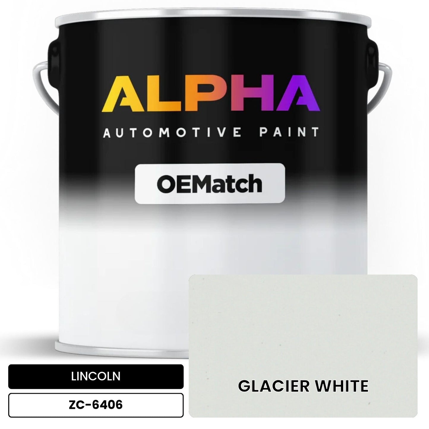 LINCOLN GLACIER WHITE ZC-6406 OEMatch Basecoat