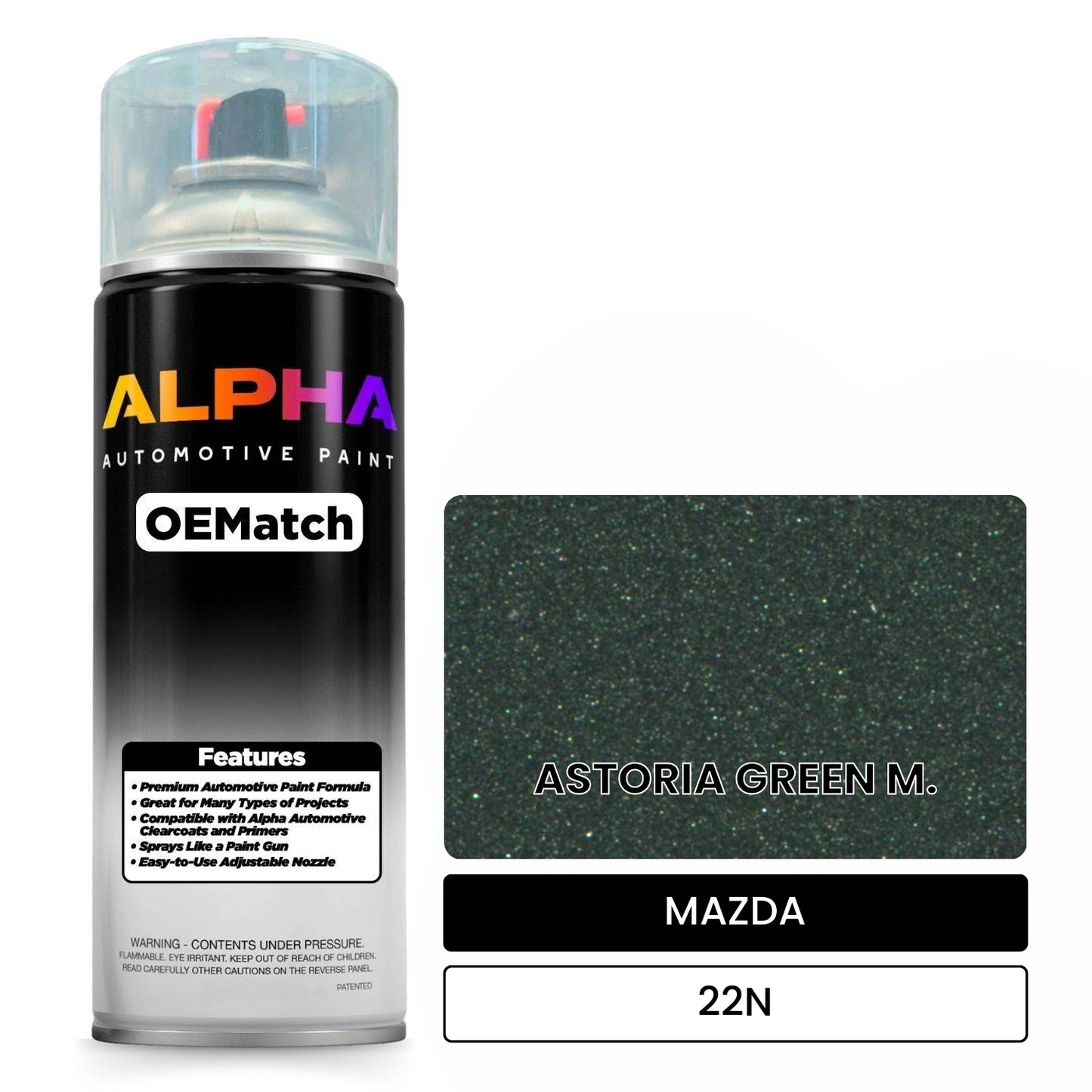 MAZDA ASTORIA GREEN M. 22N OEMatch Spraycan