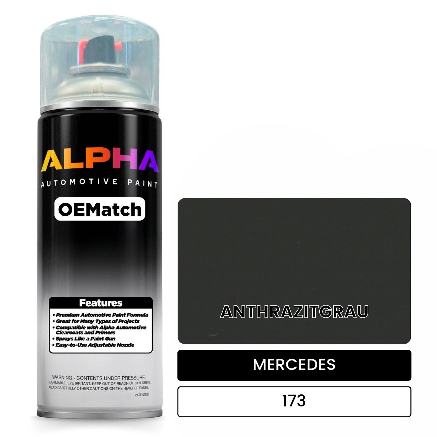MERCEDES Anthracite Gray 173 OEMatch Spraycan