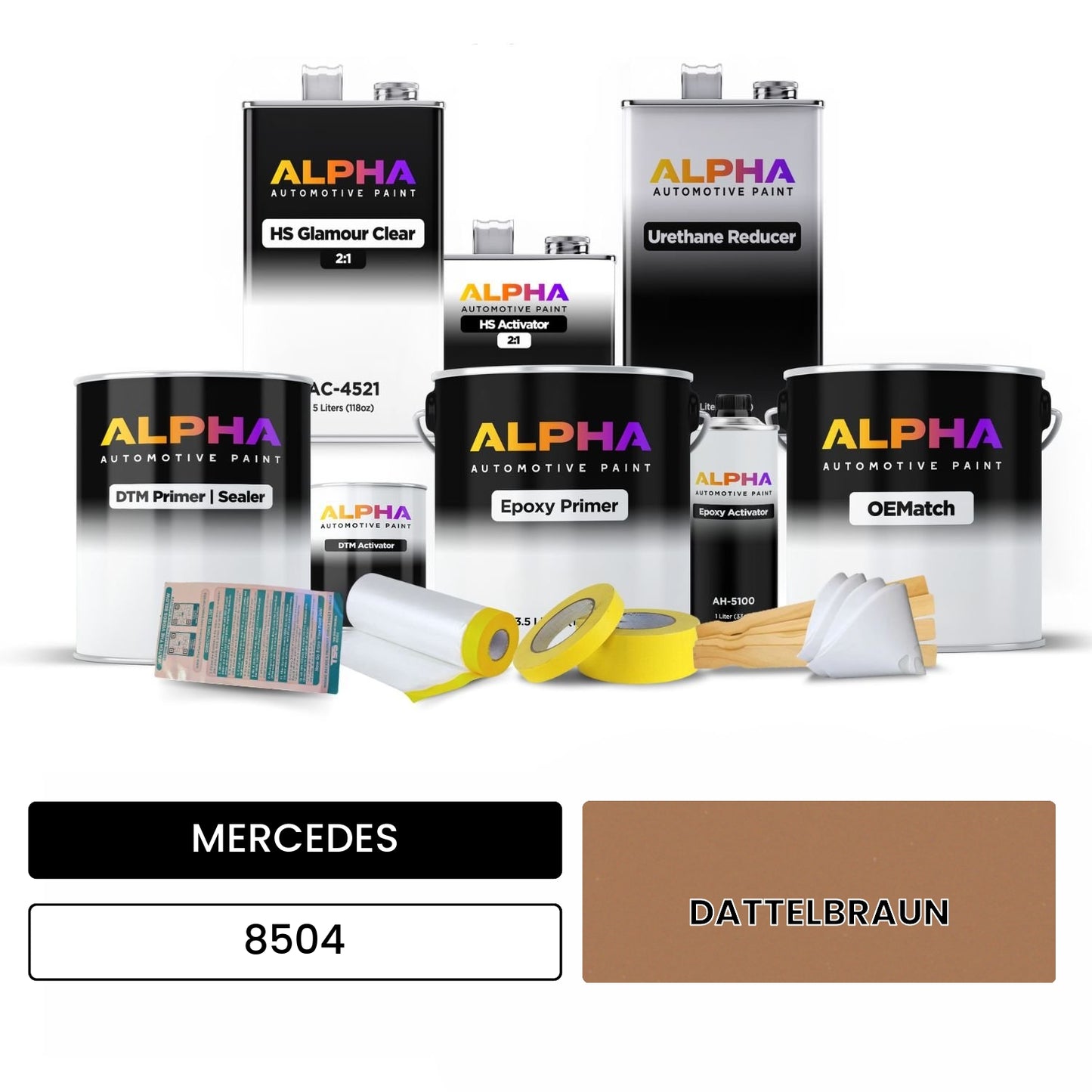 MERCEDES Date Brown 8504 OEMatch Vehicle Paint Kit