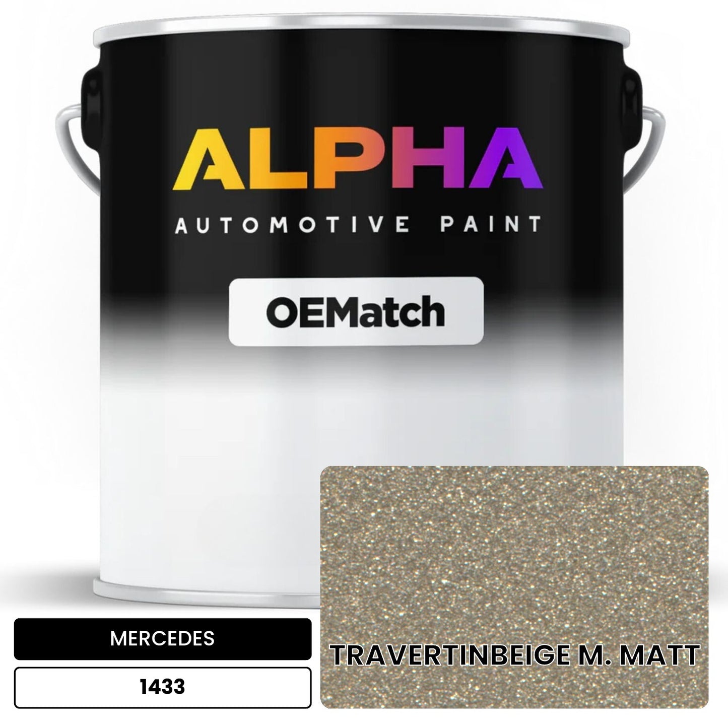 MERCEDES Travertine Beige Metallic Matte 1433 OEMatch Basecoat