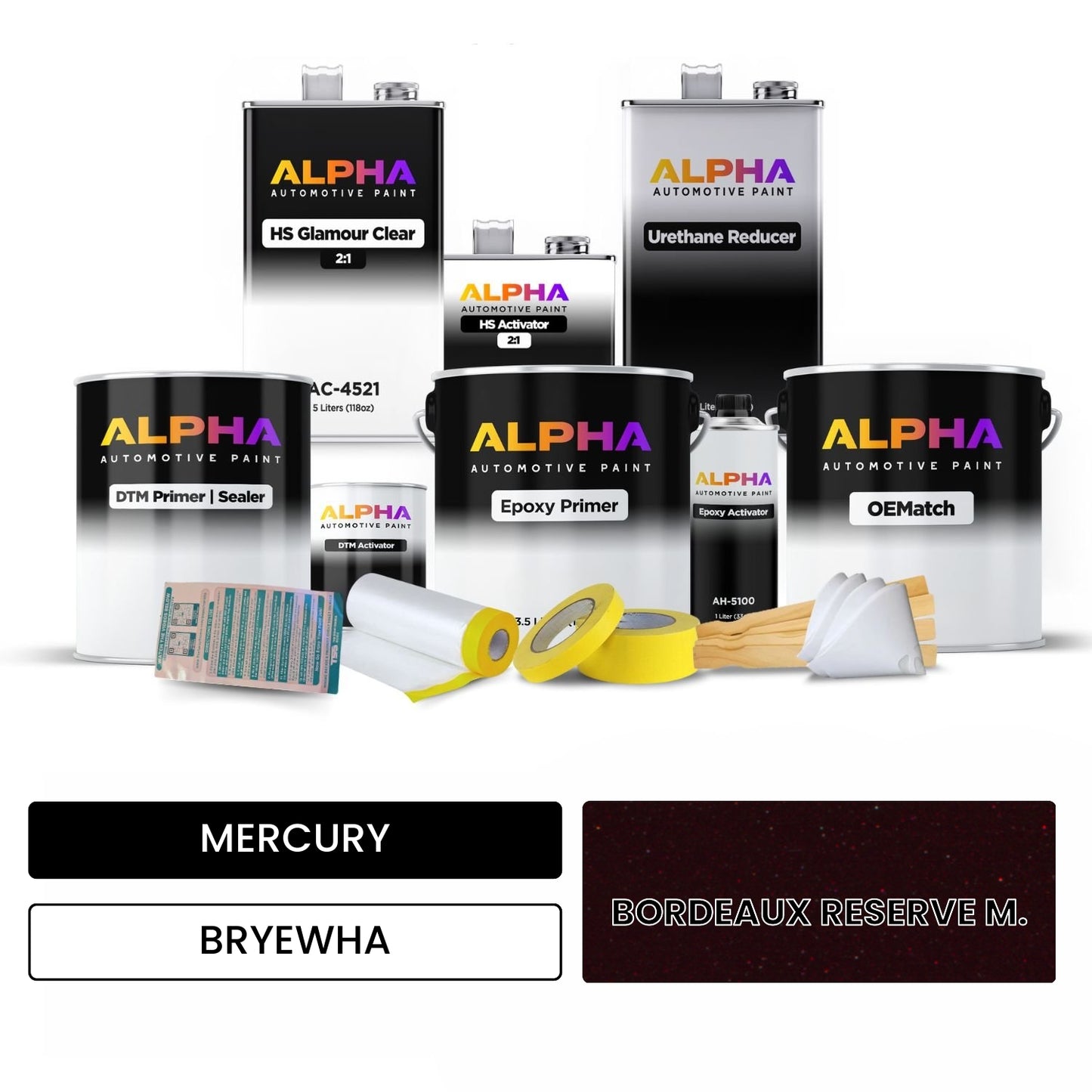 MERCURY BORDEAUX RESERVE M. BRYEWHA OEMatch Vehicle Paint Kit