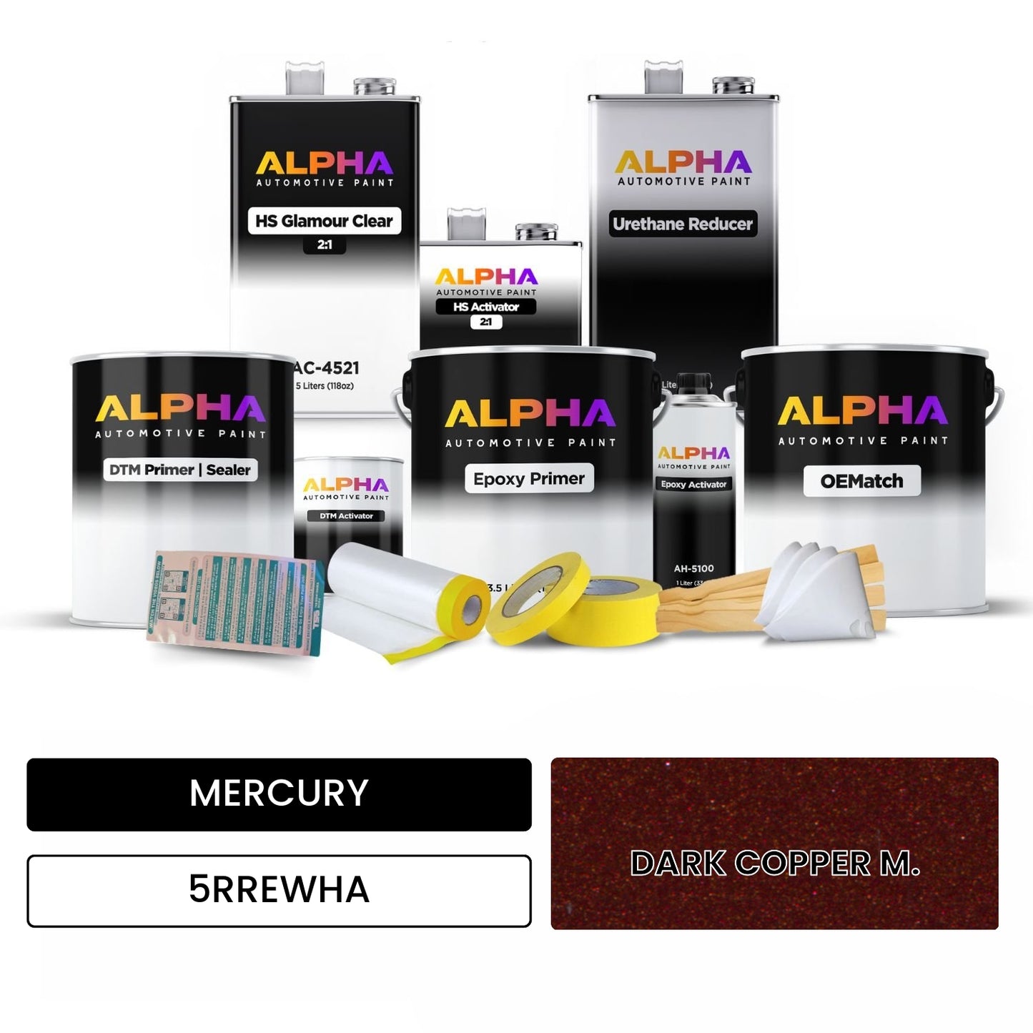 MERCURY DARK COPPER M. 5RREWHA OEMatch Vehicle Paint Kit