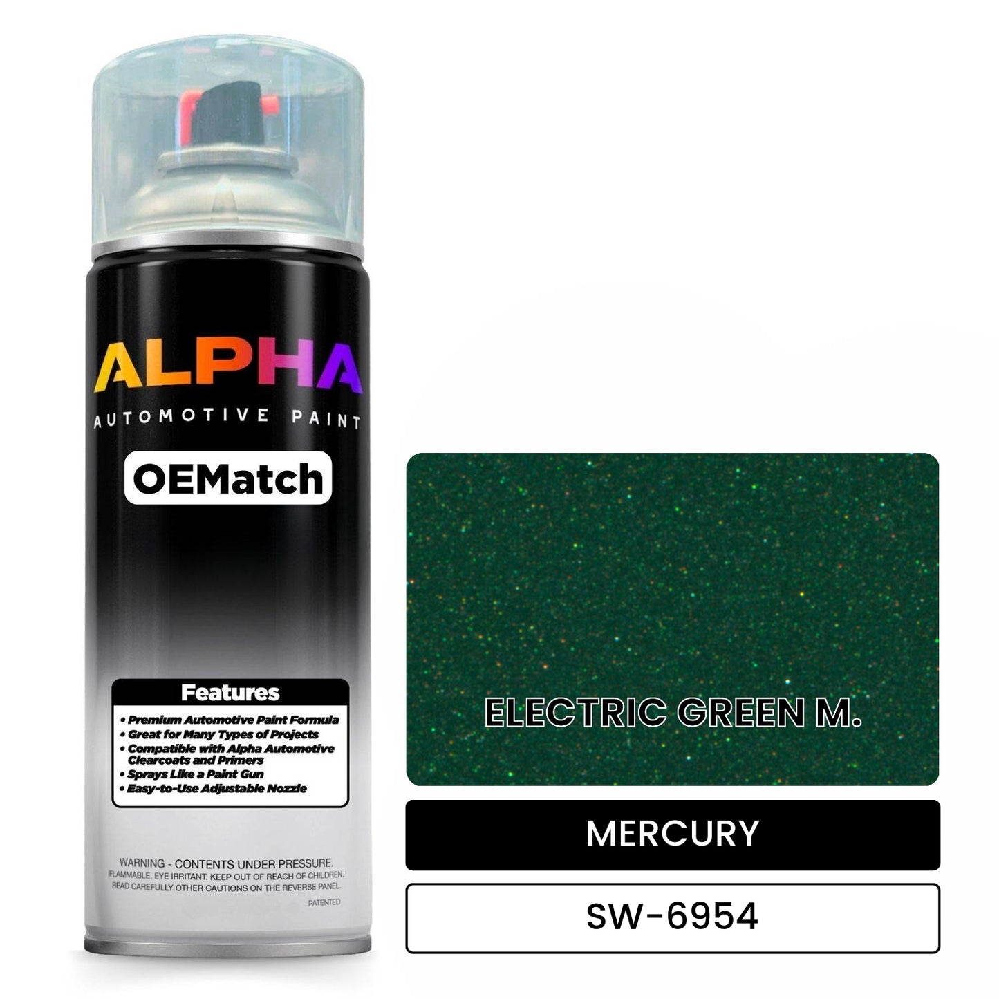 MERCURY ELECTRIC GREEN M. SW-6954 OEMatch Spraycan