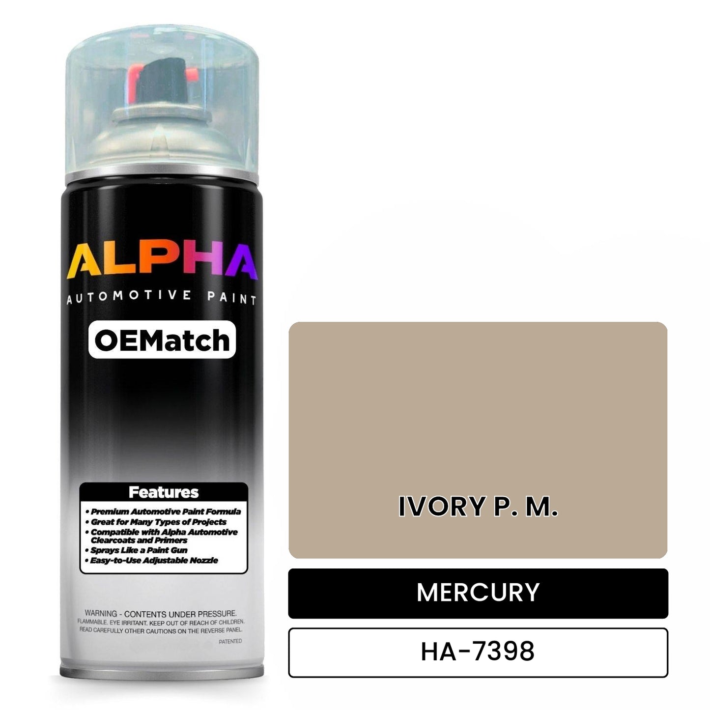 MERCURY IVORY P. M. HA-7398 OEMatch Spraycan
