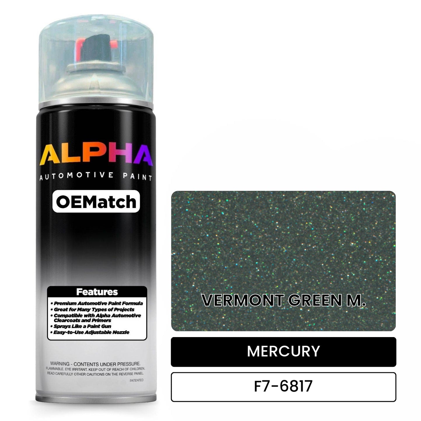 MERCURY VERMONT GREEN M. F7-6817 OEMatch Spraycan
