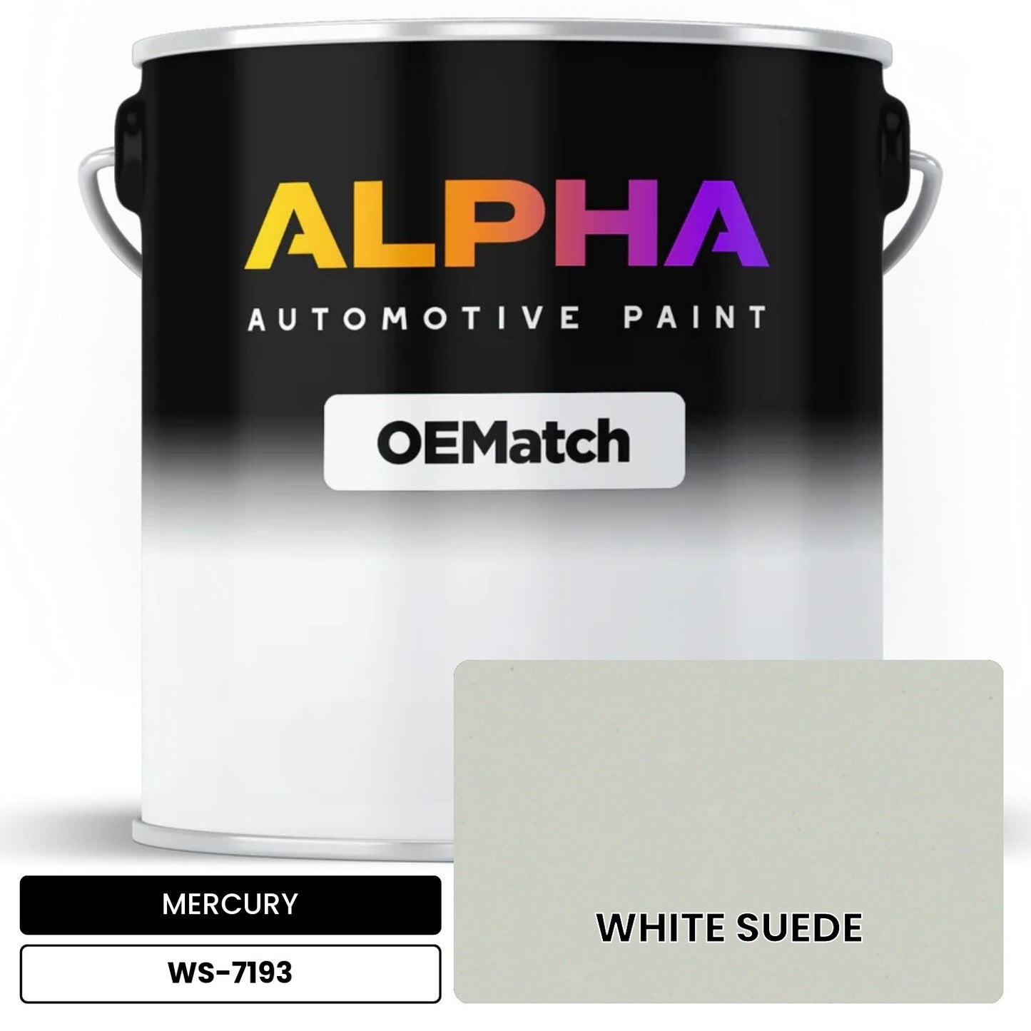 MERCURY WHITE SUEDE WS-7193 OEMatch Basecoat