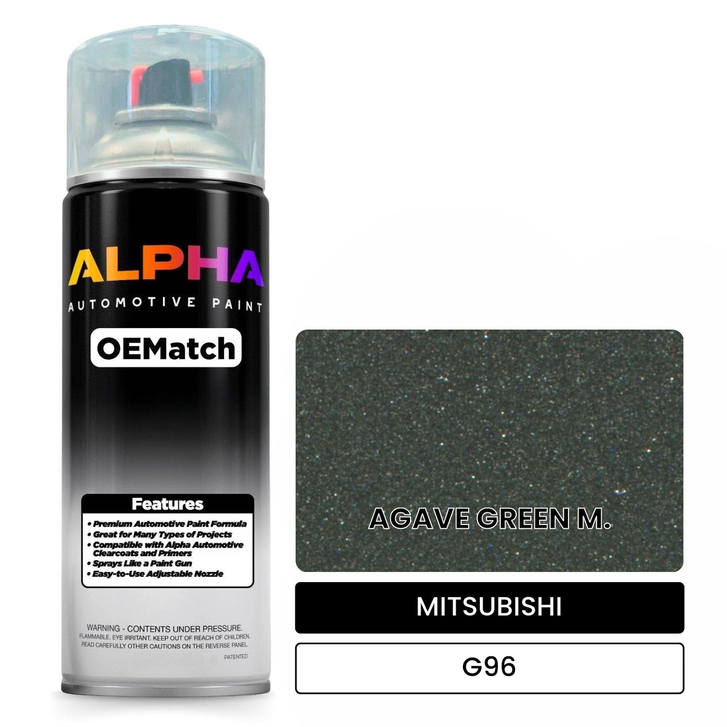 MITSUBISHI AGAVE GREEN M. G96 OEMatch Spraycan