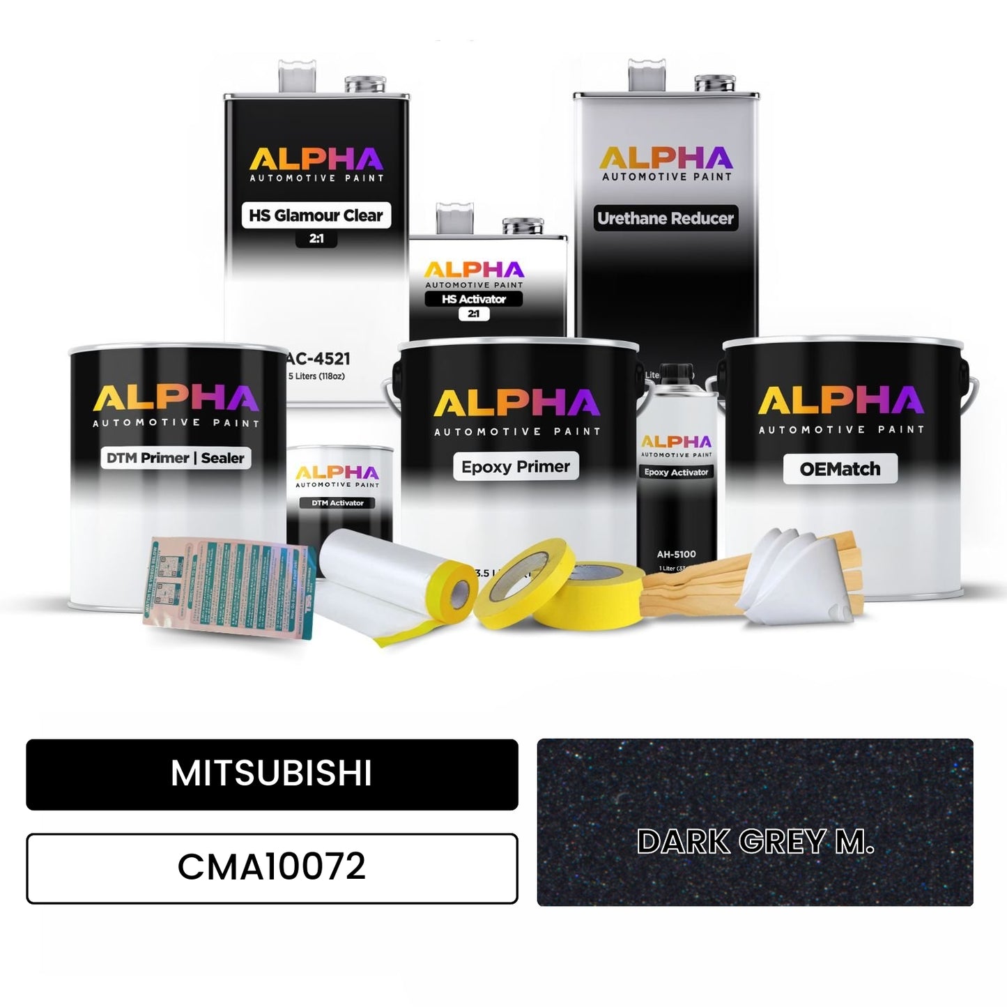 MITSUBISHI DARK GREY M. CMA10072 OEMatch Vehicle Paint Kit