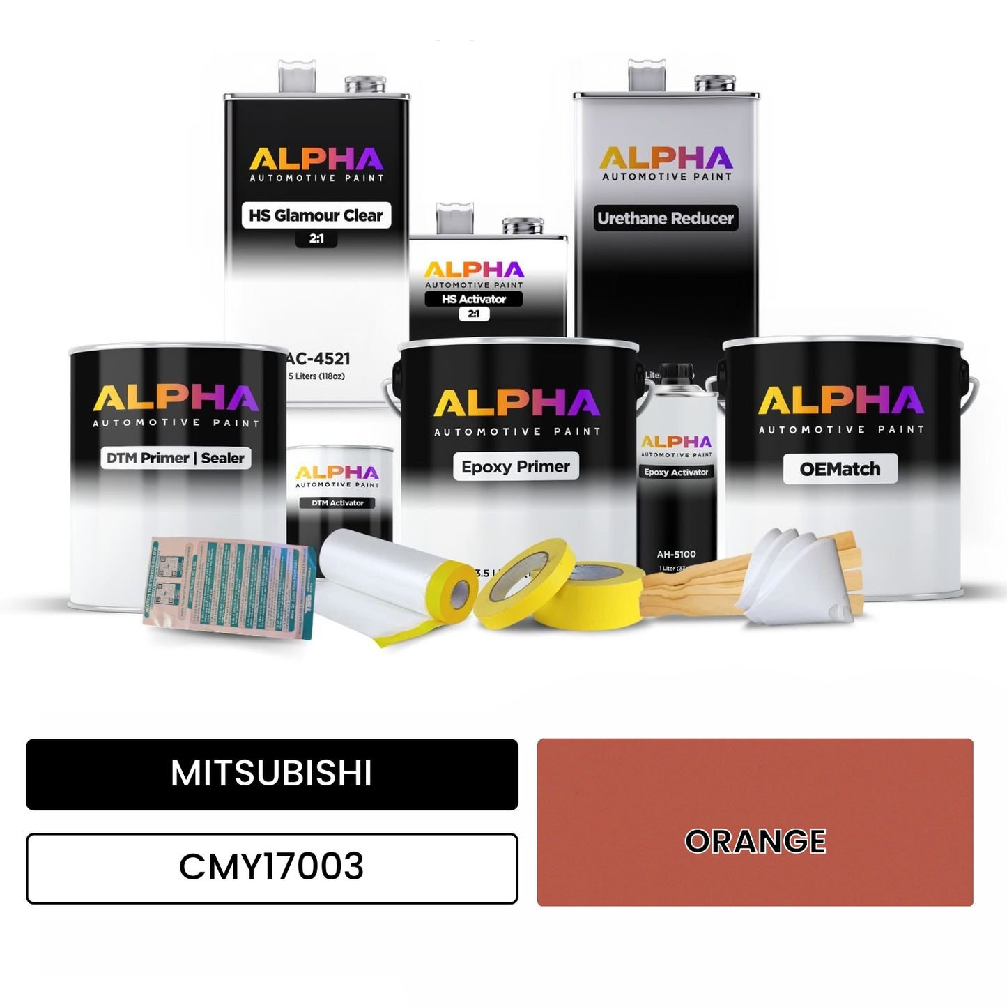 MITSUBISHI ORANGE CMY17003 OEMatch Vehicle Paint Kit