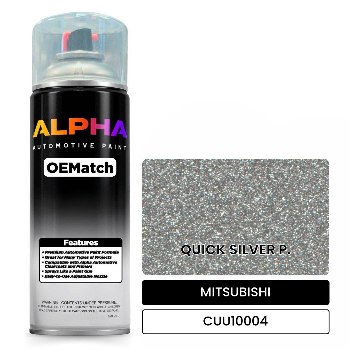 MITSUBISHI QUICK SILVER P. CUU10004 OEMatch Spraycan
