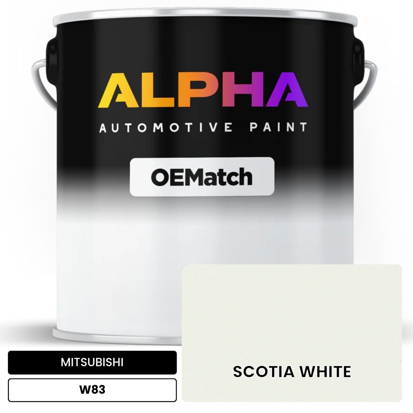 MITSUBISHI SCOTIA WHITE W83 OEMatch Basecoat