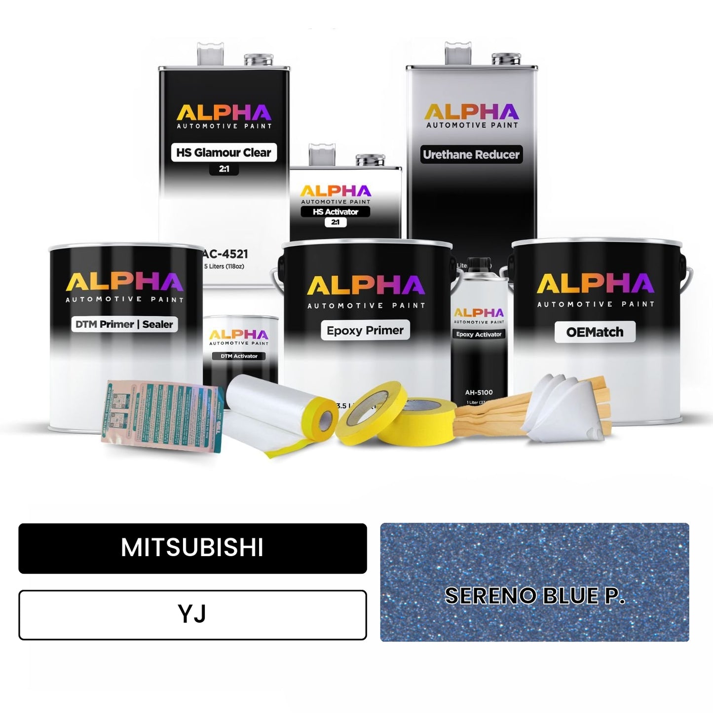 MITSUBISHI SERENO BLUE P. YJ OEMatch Vehicle Paint Kit