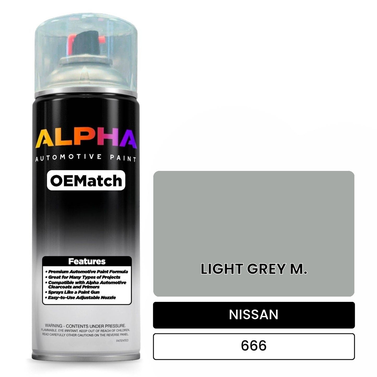 NISSAN LIGHT GREY M. 666 OEMatch Spraycan