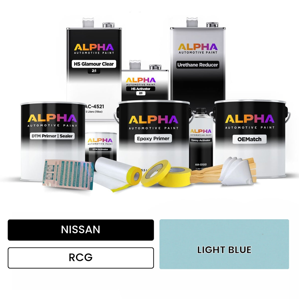 NISSAN LIGHT BLUE RCG OEMatch Vehicle Paint Kit