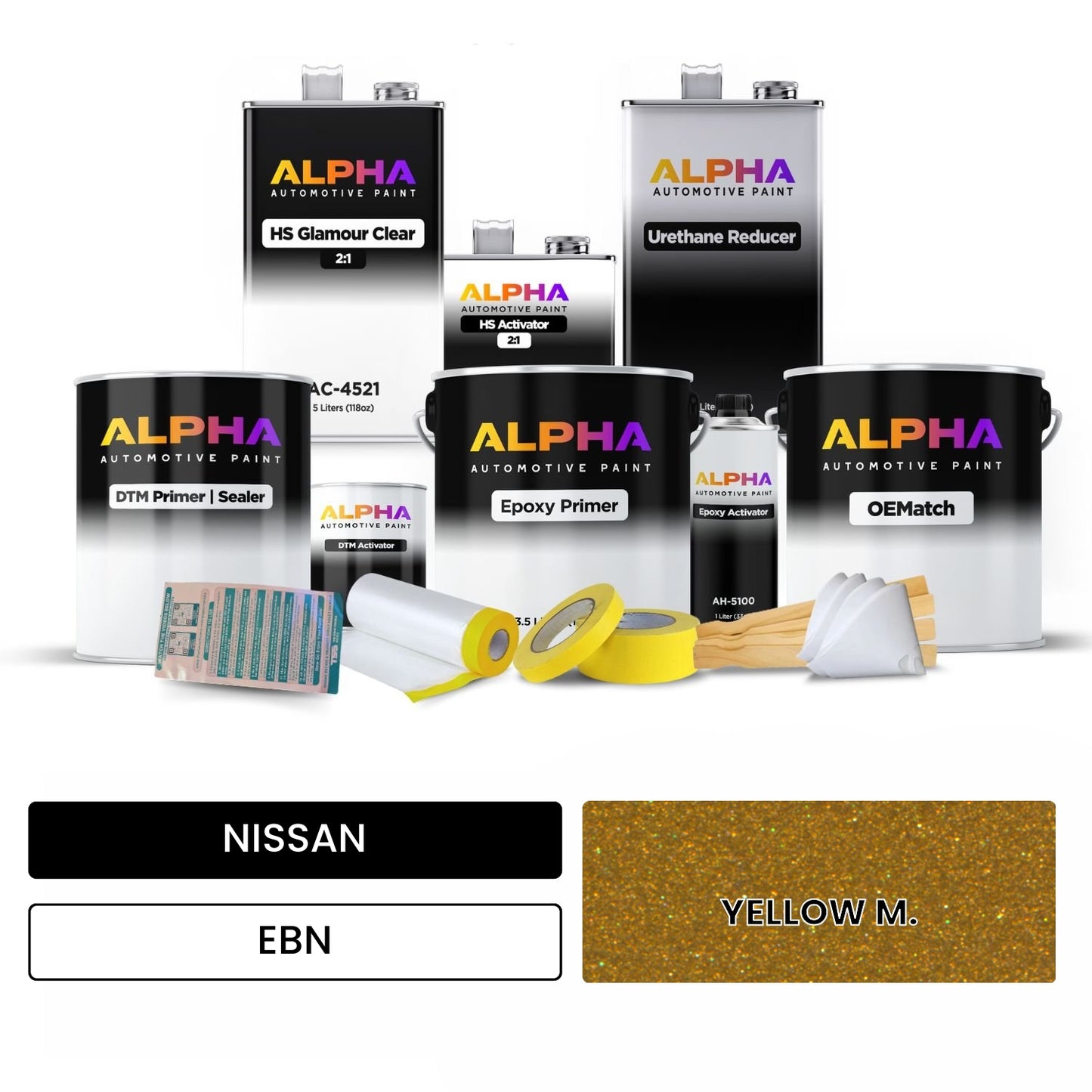 NISSAN YELLOW M. EBN OEMatch Vehicle Paint Kit