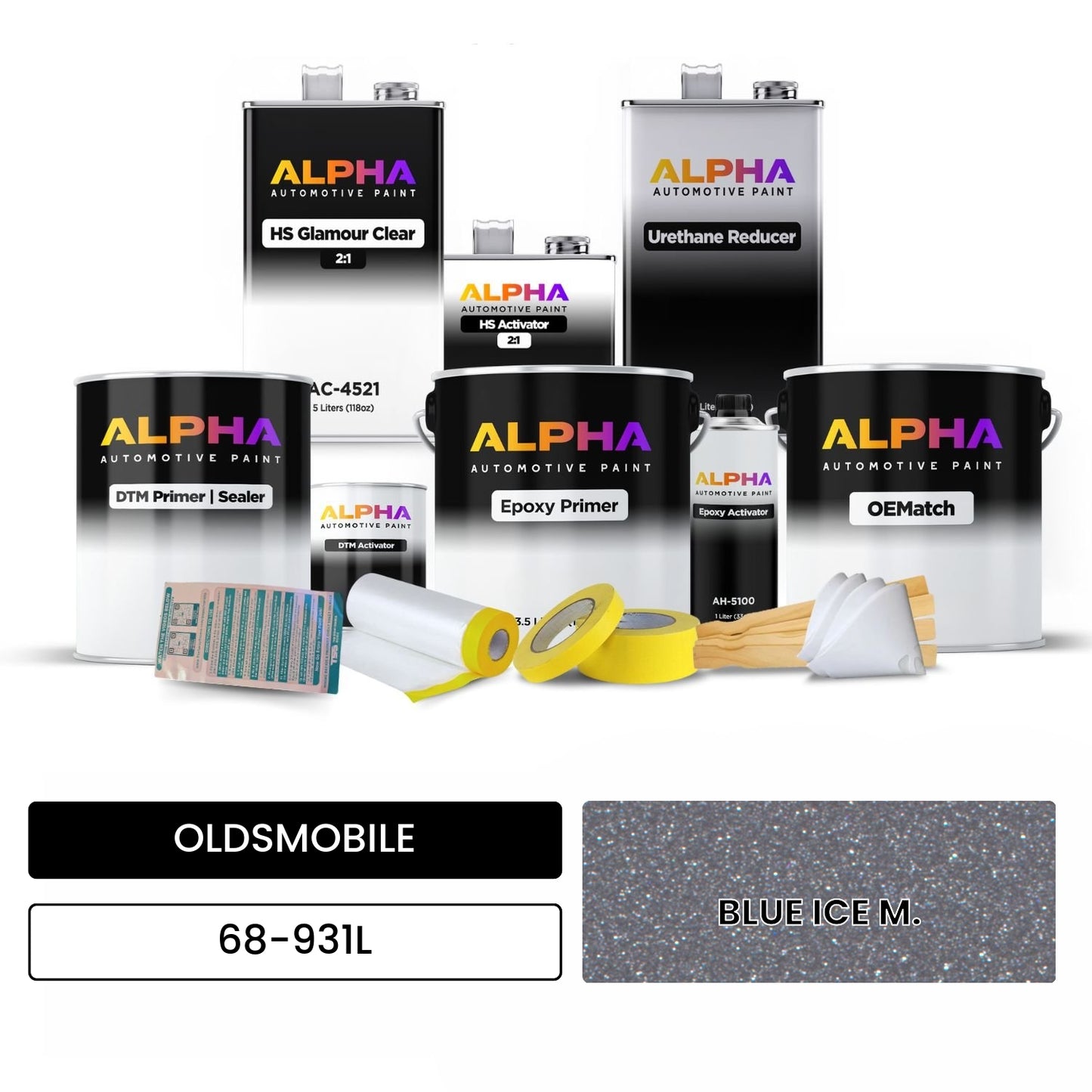 OLDSMOBILE BLUE ICE M. 68-931L OEMatch Vehicle Paint Kit