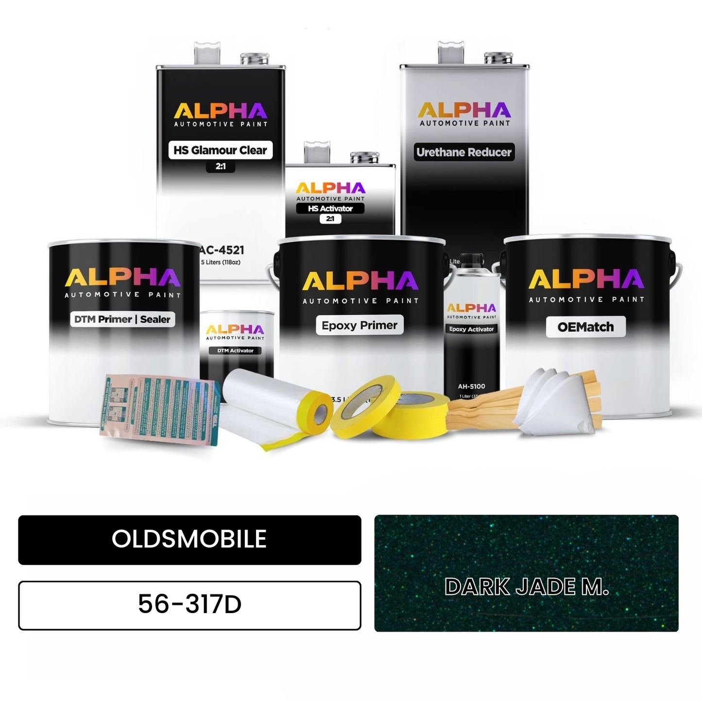 OLDSMOBILE DARK JADE M. 56-317D OEMatch Vehicle Paint Kit
