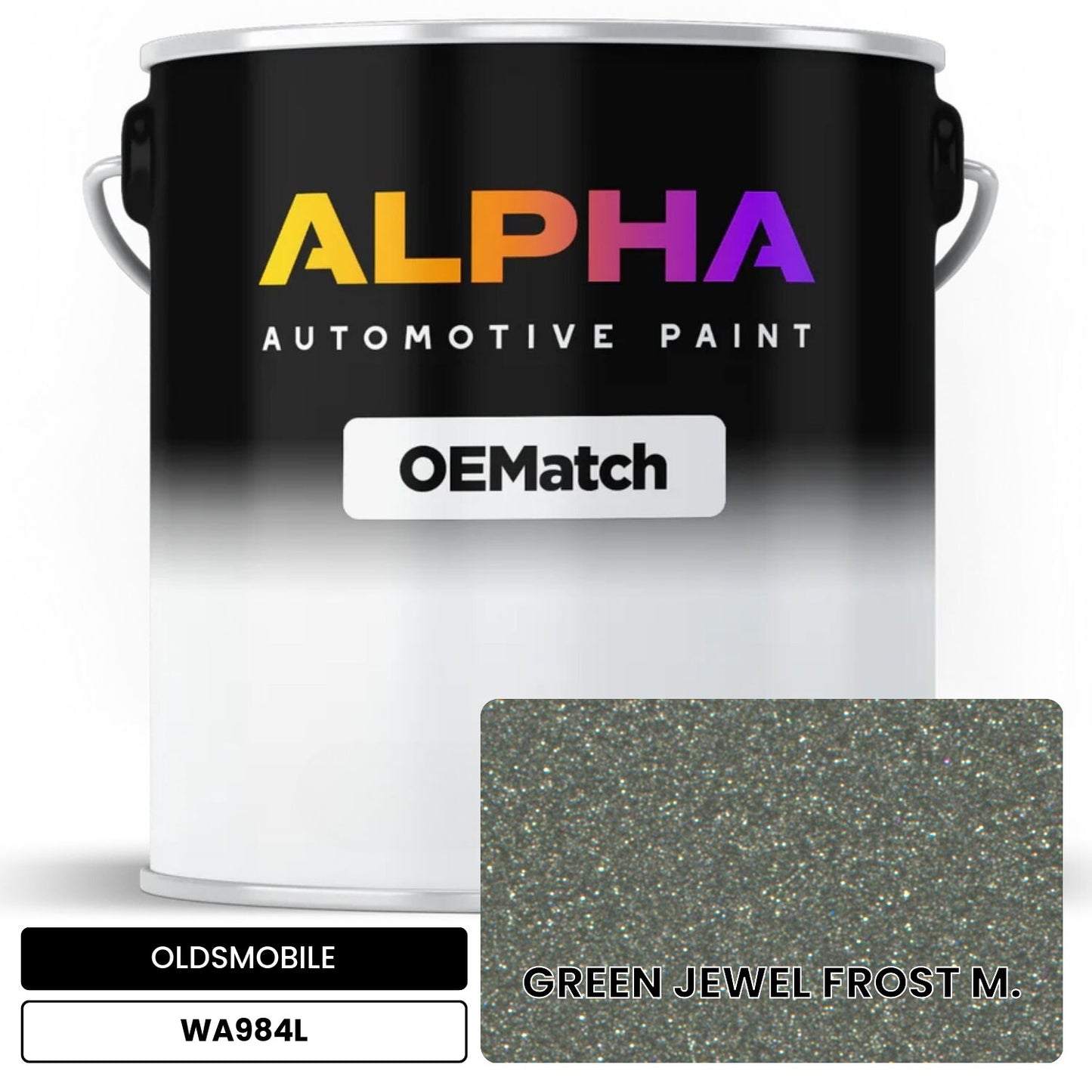 OLDSMOBILE GREEN JEWEL FROST M. WA984L OEMatch Basecoat