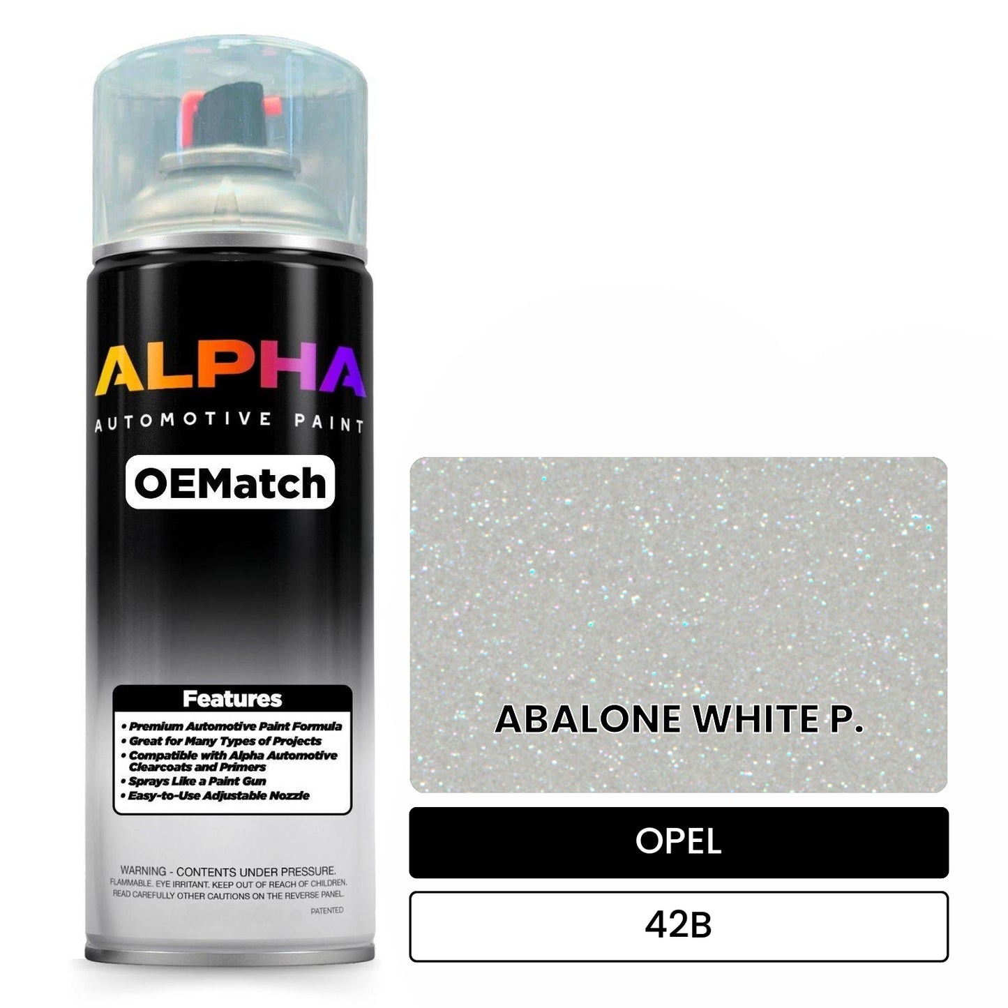 OPEL ABALONE WHITE P. 42B OEMatch Spraycan