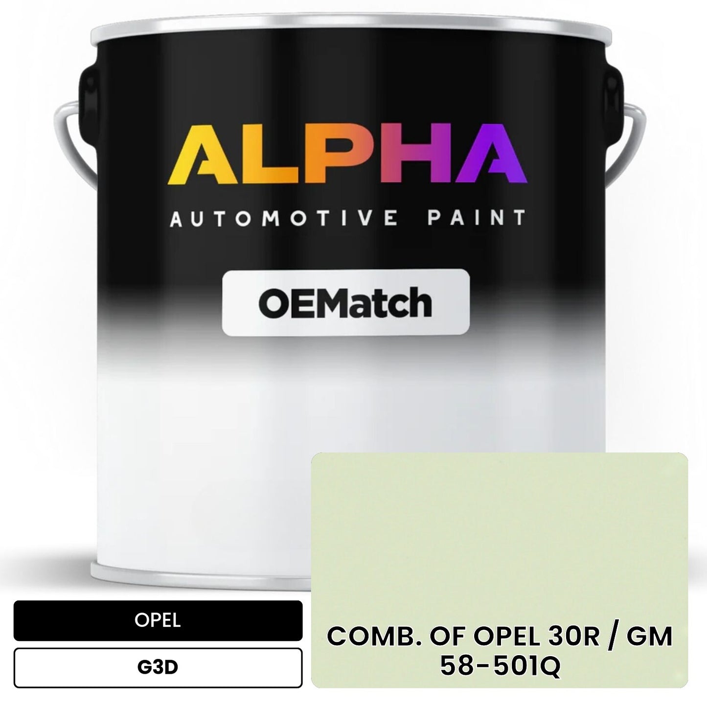 OPEL COMB. OF OPEL 30R / GM 58-501Q G3D OEMatch Basecoat