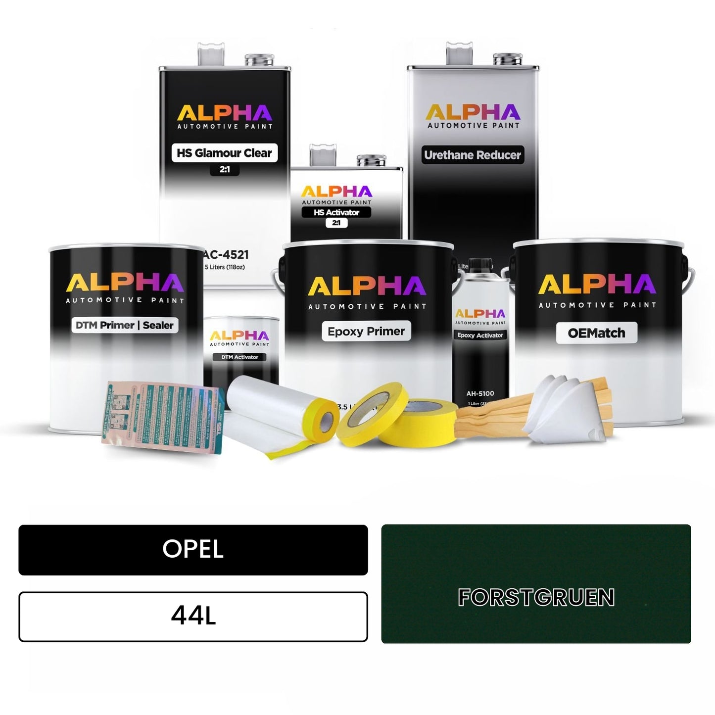 OPEL FORSTGRUEN 44L OEMatch Vehicle Paint Kit