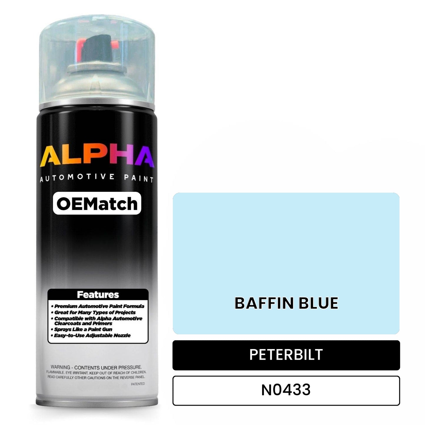 PETERBILT BAFFIN BLUE N0433 OEMatch Spraycan