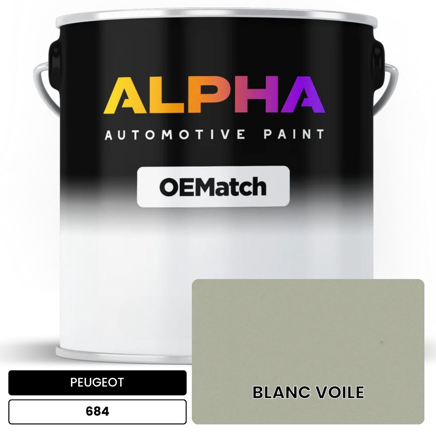 PEUGEOT BLANC VOILE 684 OEMatch Basecoat