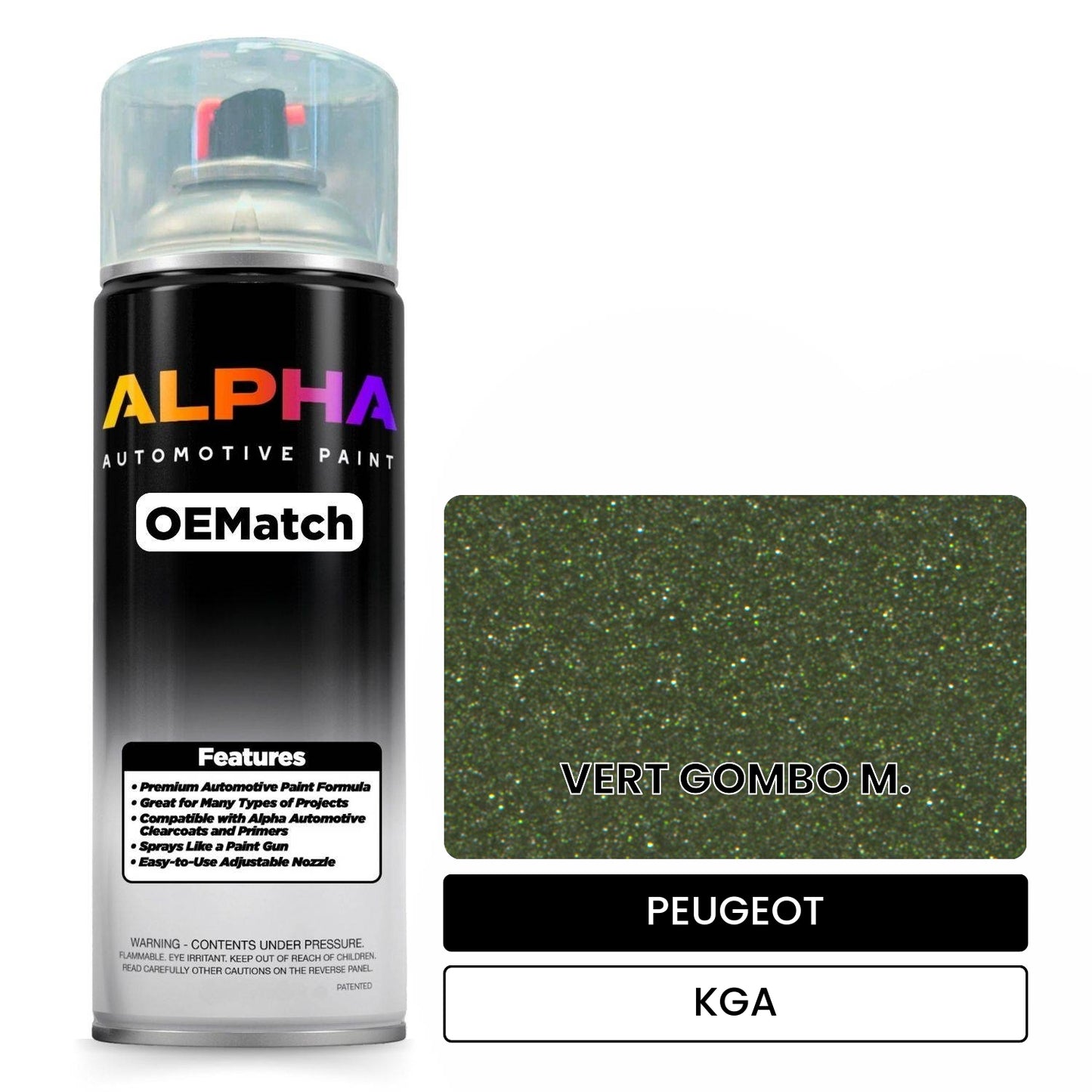 PEUGEOT VERT GOMBO M. KGA OEMatch Spraycan