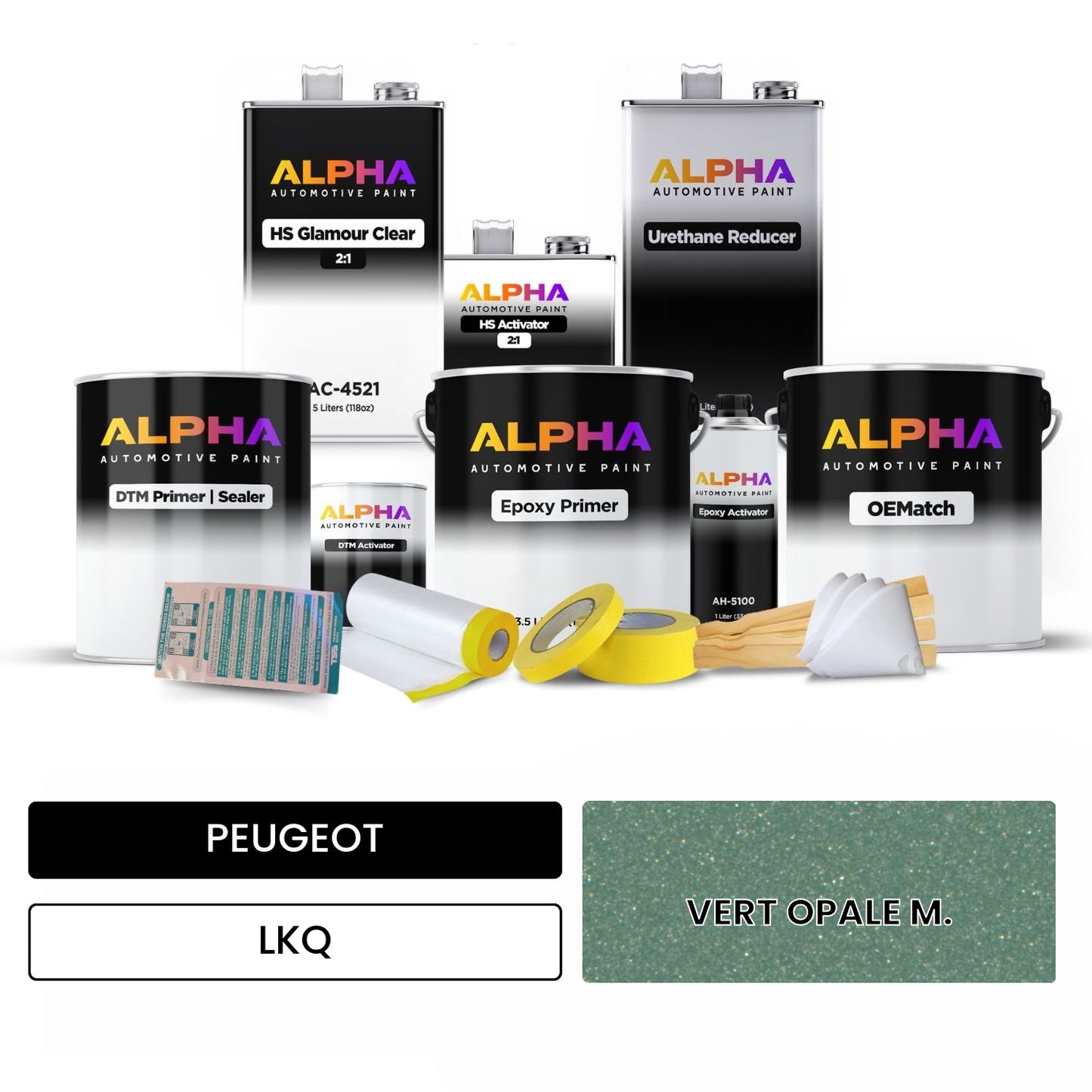 PEUGEOT VERT OPALE M. LKQ OEMatch Vehicle Paint Kit
