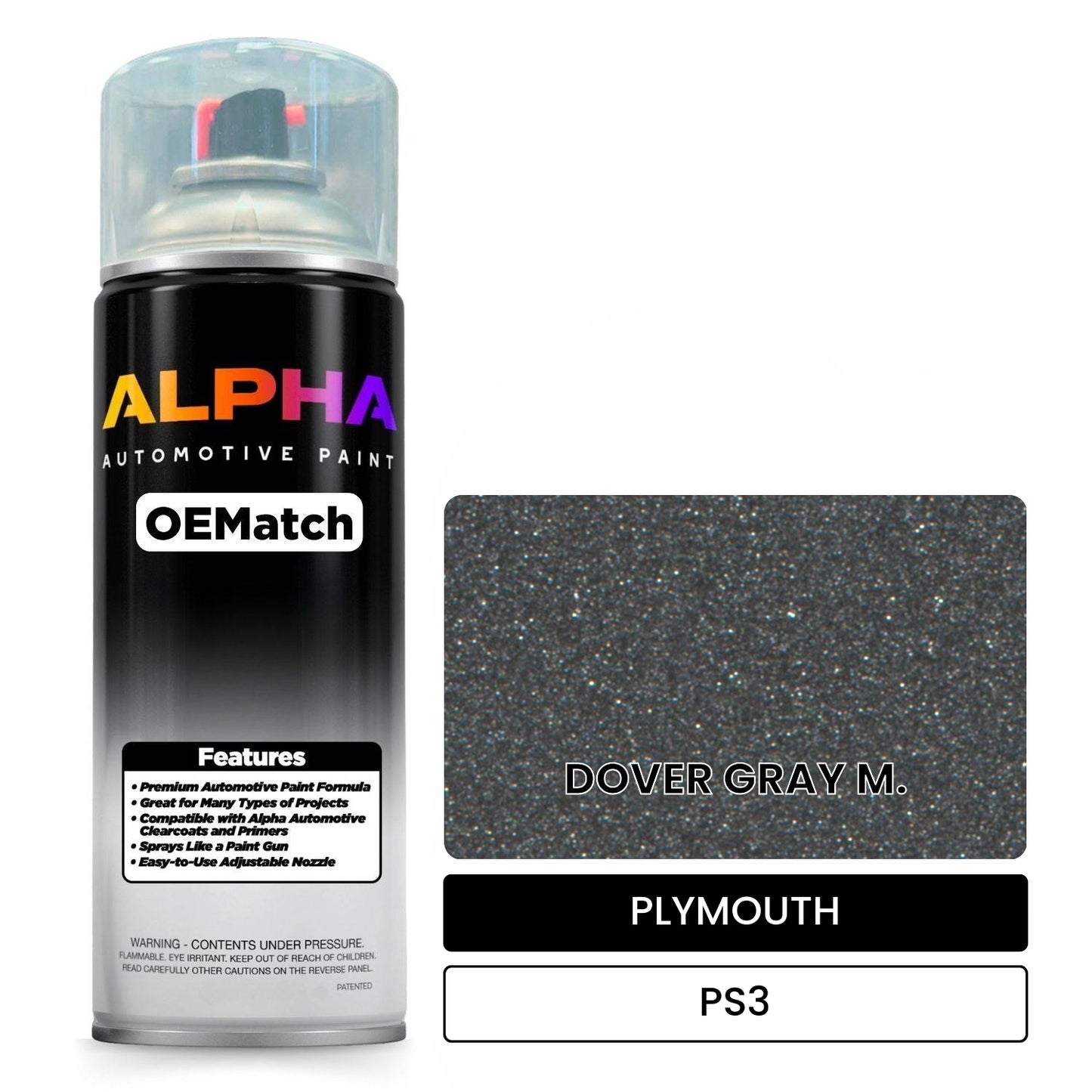 PLYMOUTH DOVER GRAY M. PS3 OEMatch Spraycan