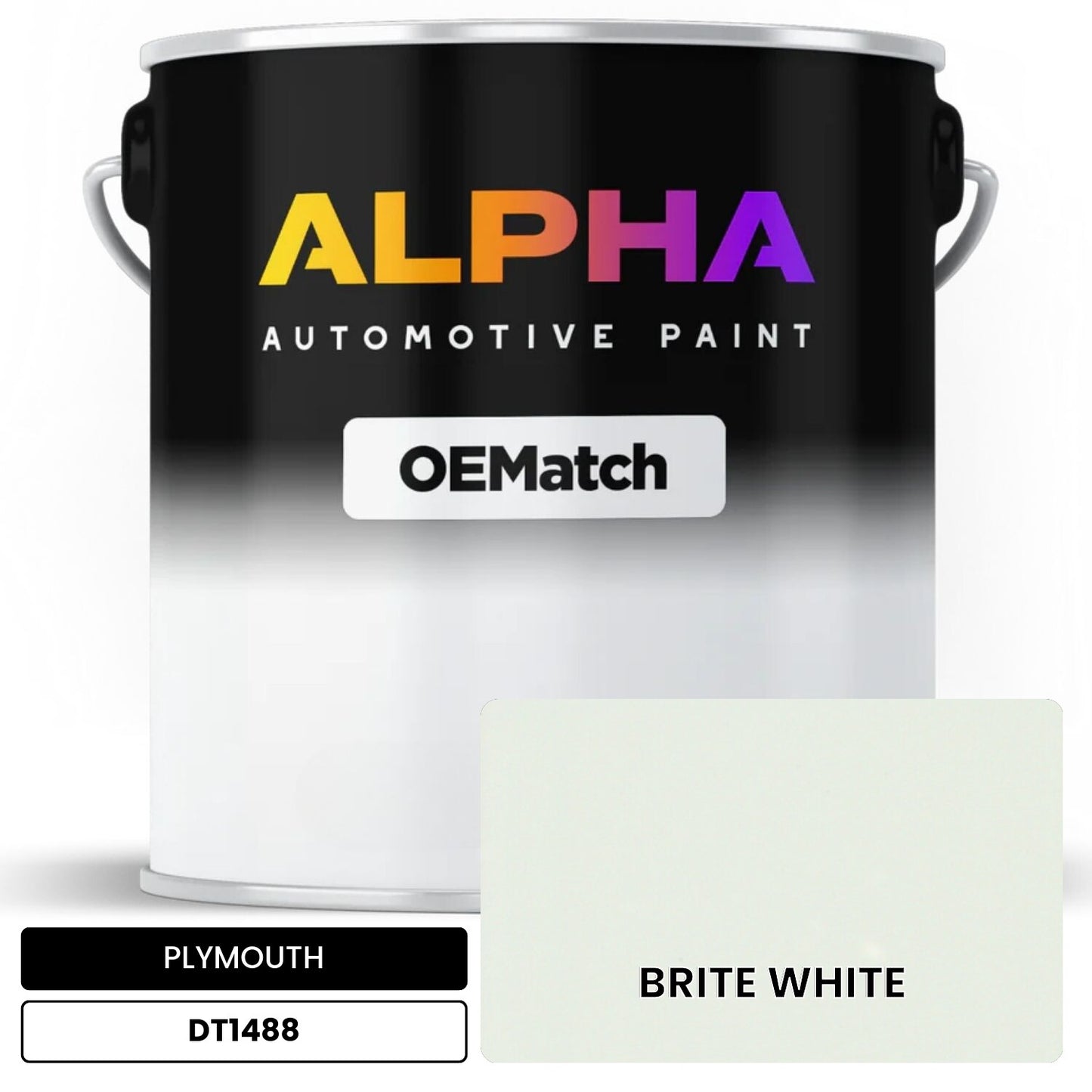 PLYMOUTH BRITE WHITE DT1488 OEMatch Basecoat