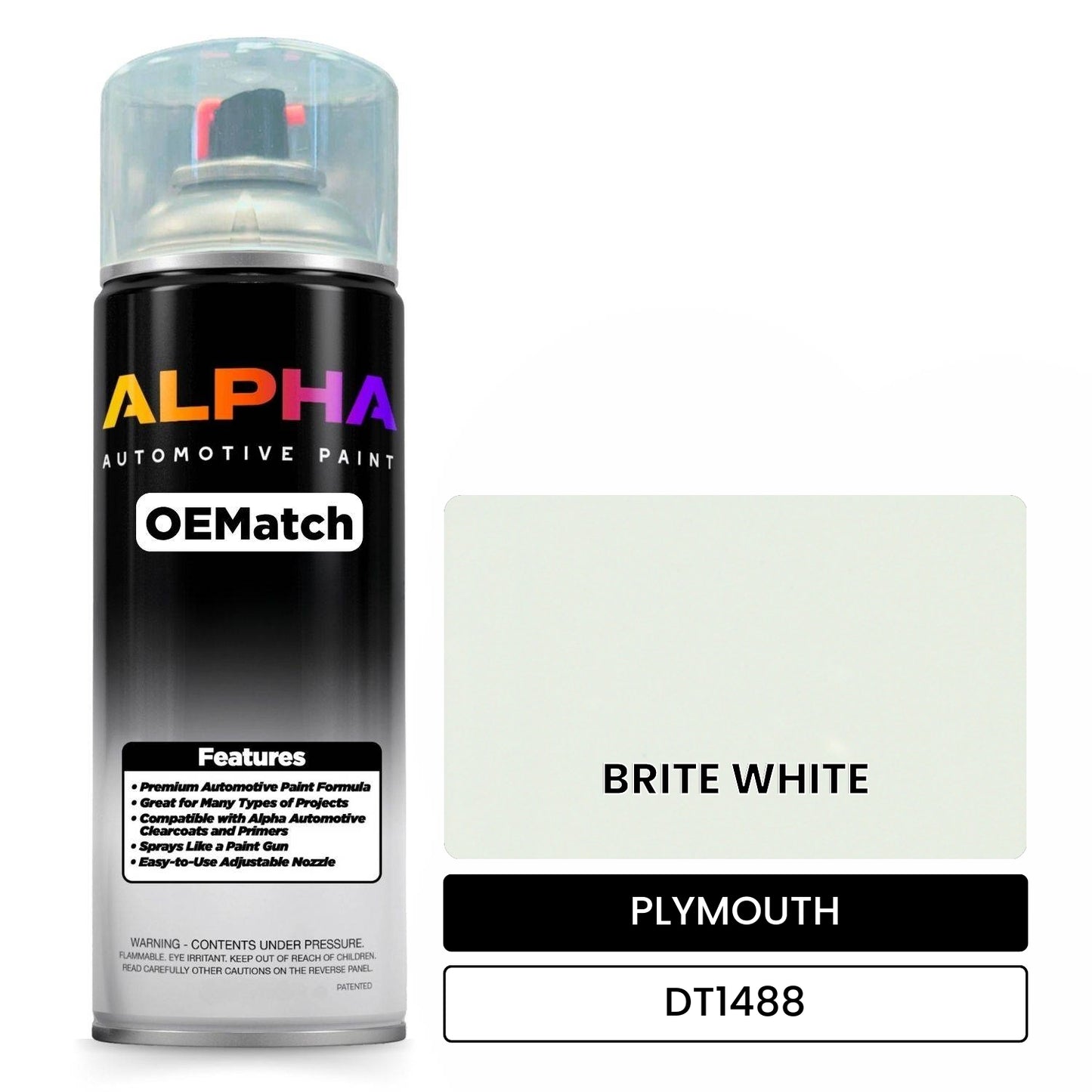 PLYMOUTH BRITE WHITE DT1488 OEMatch Spraycan