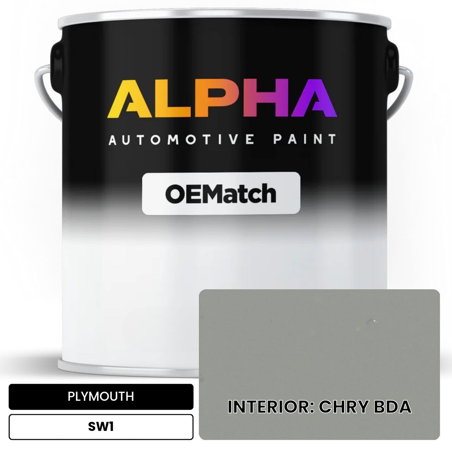 PLYMOUTH INTERIOR: CHRY BDA SW1 OEMatch Basecoat