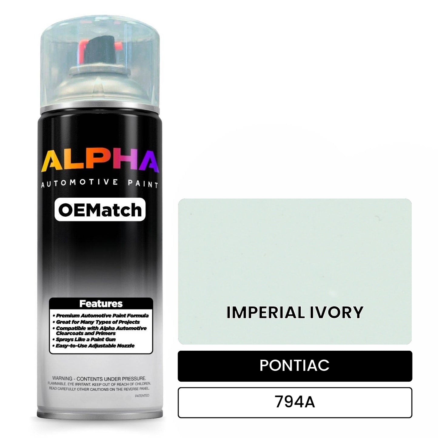 PONTIAC IMPERIAL IVORY 794A OEMatch Spraycan