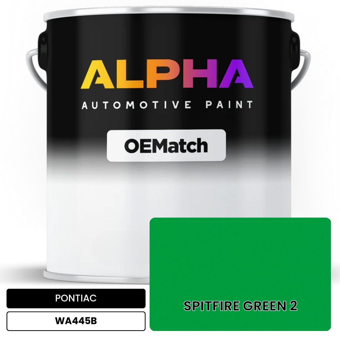 PONTIAC SPITFIRE GREEN 2 WA445B OEMatch Basecoat