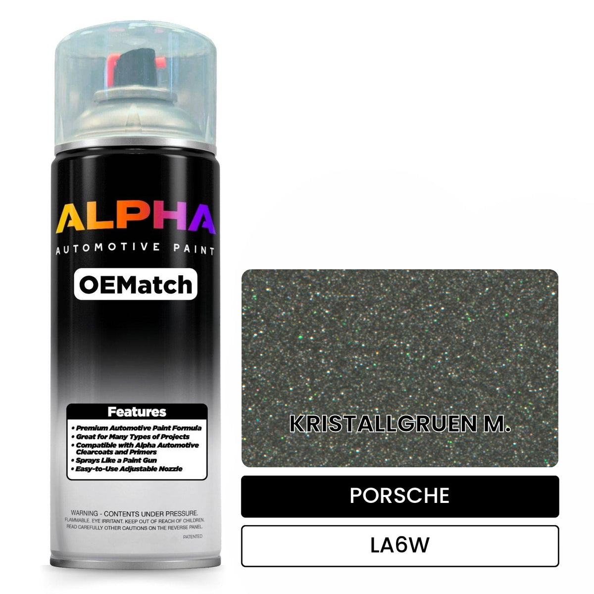 PORSCHE Crystal Green Metallic LA6W OEMatch Spraycan