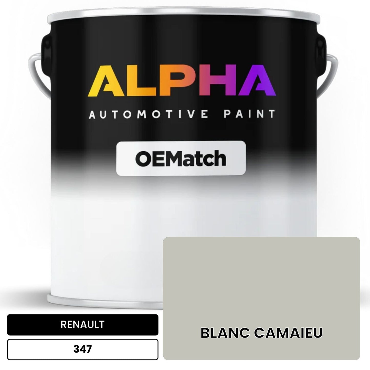 RENAULT BLANC CAMAIEU 347 OEMatch Basecoat