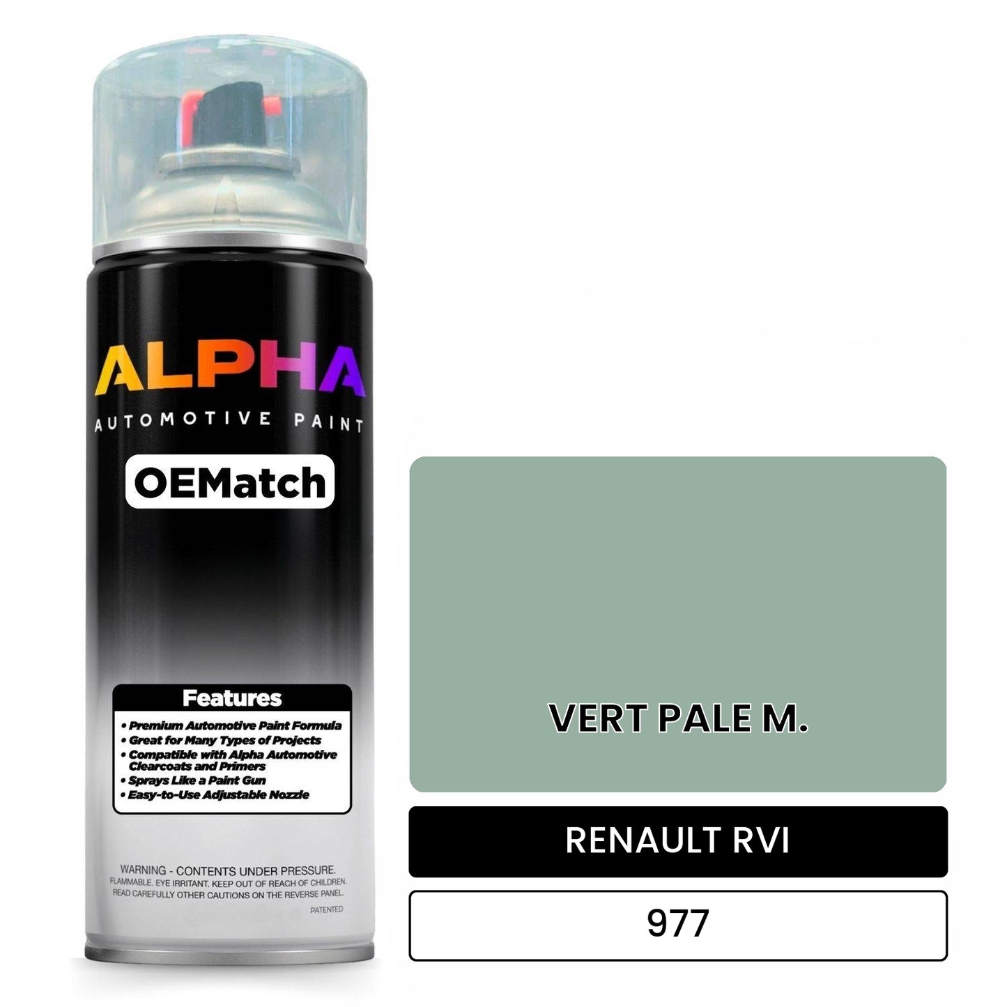 RENAULT RVI VERT PALE M. 977 OEMatch Spraycan