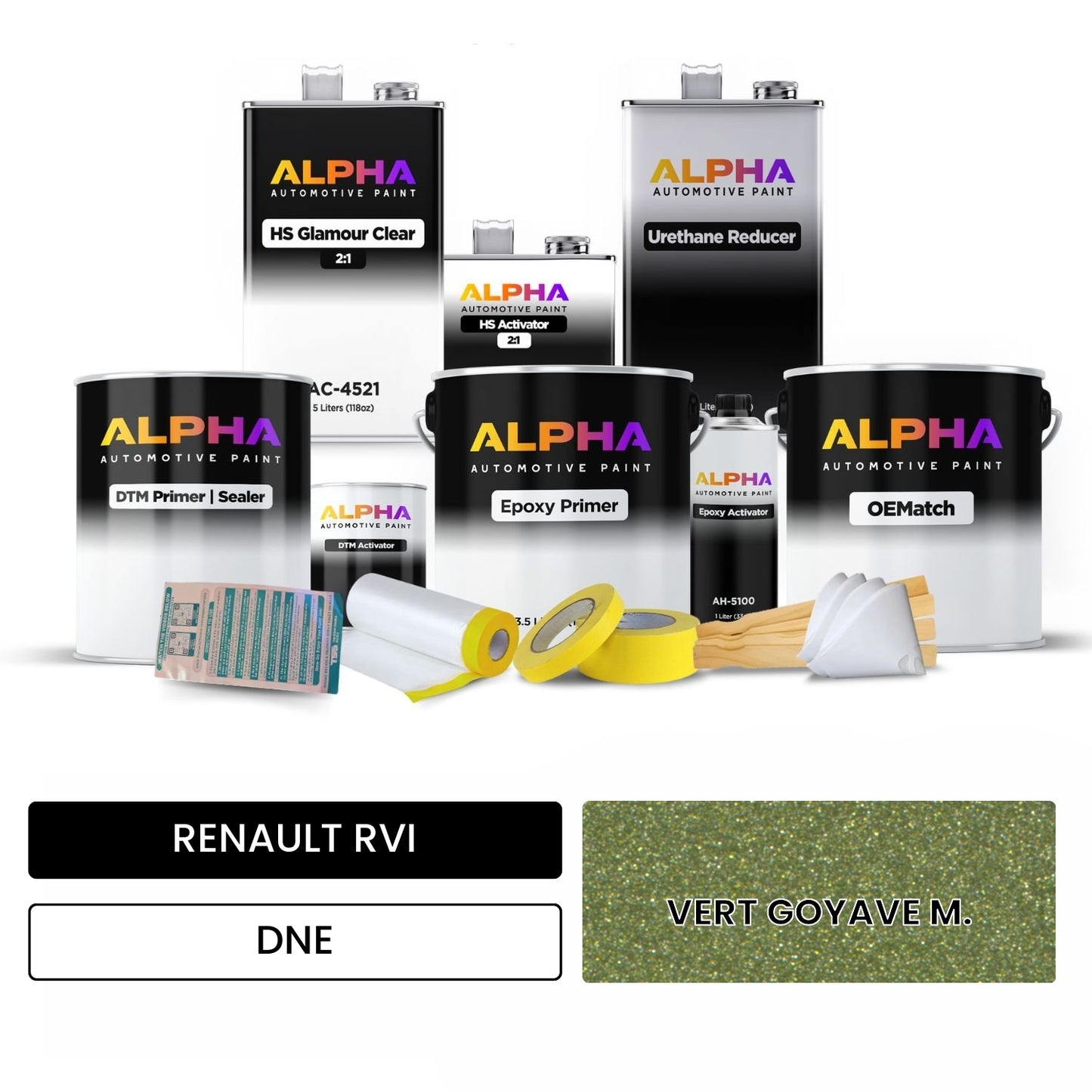 RENAULT RVI VERT GOYAVE M. DNE OEMatch Vehicle Paint Kit