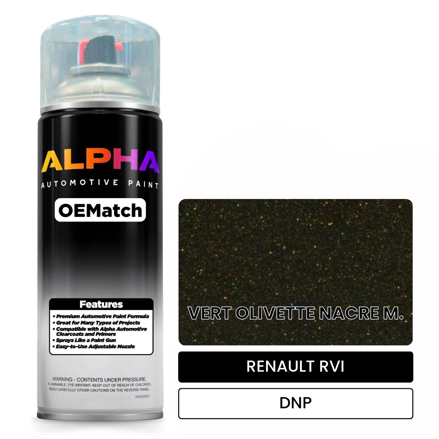 RENAULT RVI VERT OLIVETTE NACRE M. DNP OEMatch Spraycan