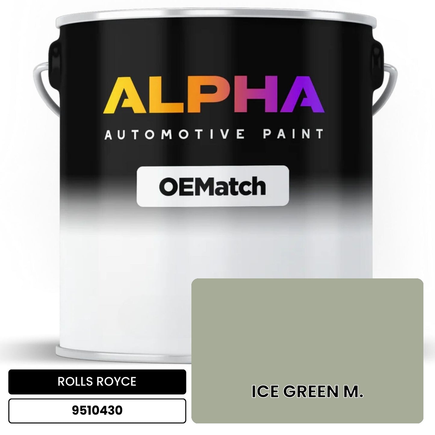 ROLLS ROYCE ICE GREEN M. 9510430 OEMatch Basecoat