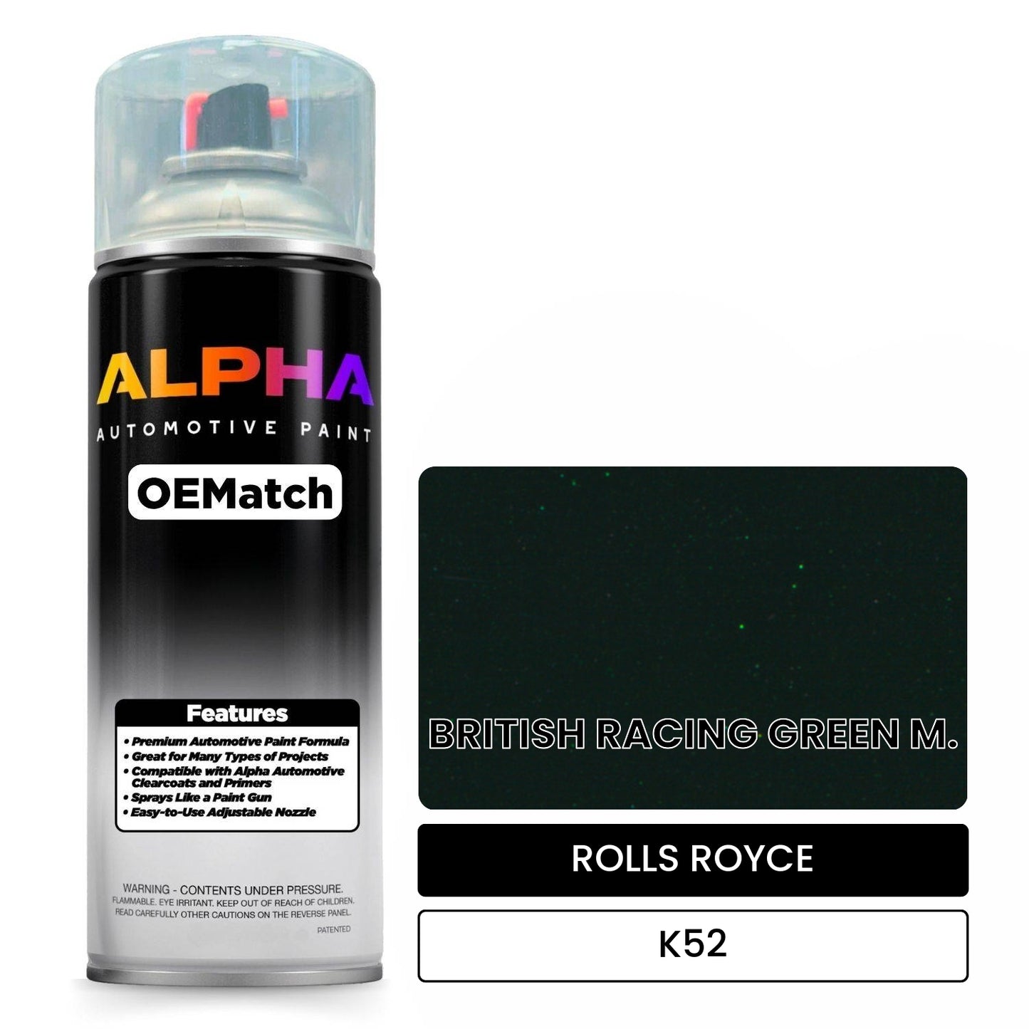 ROLLS ROYCE BRITISH RACING GREEN M. K52 OEMatch Spraycan