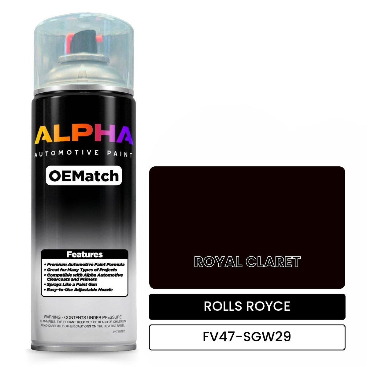 ROLLS ROYCE ROYAL CLARET FV47-SGW29 OEMatch Spraycan