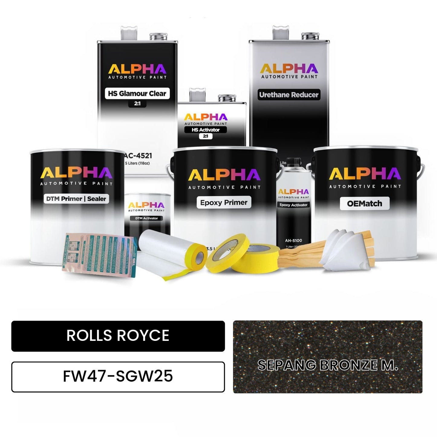 ROLLS ROYCE SEPANG BRONZE M. FW47-SGW25 OEMatch Vehicle Paint Kit